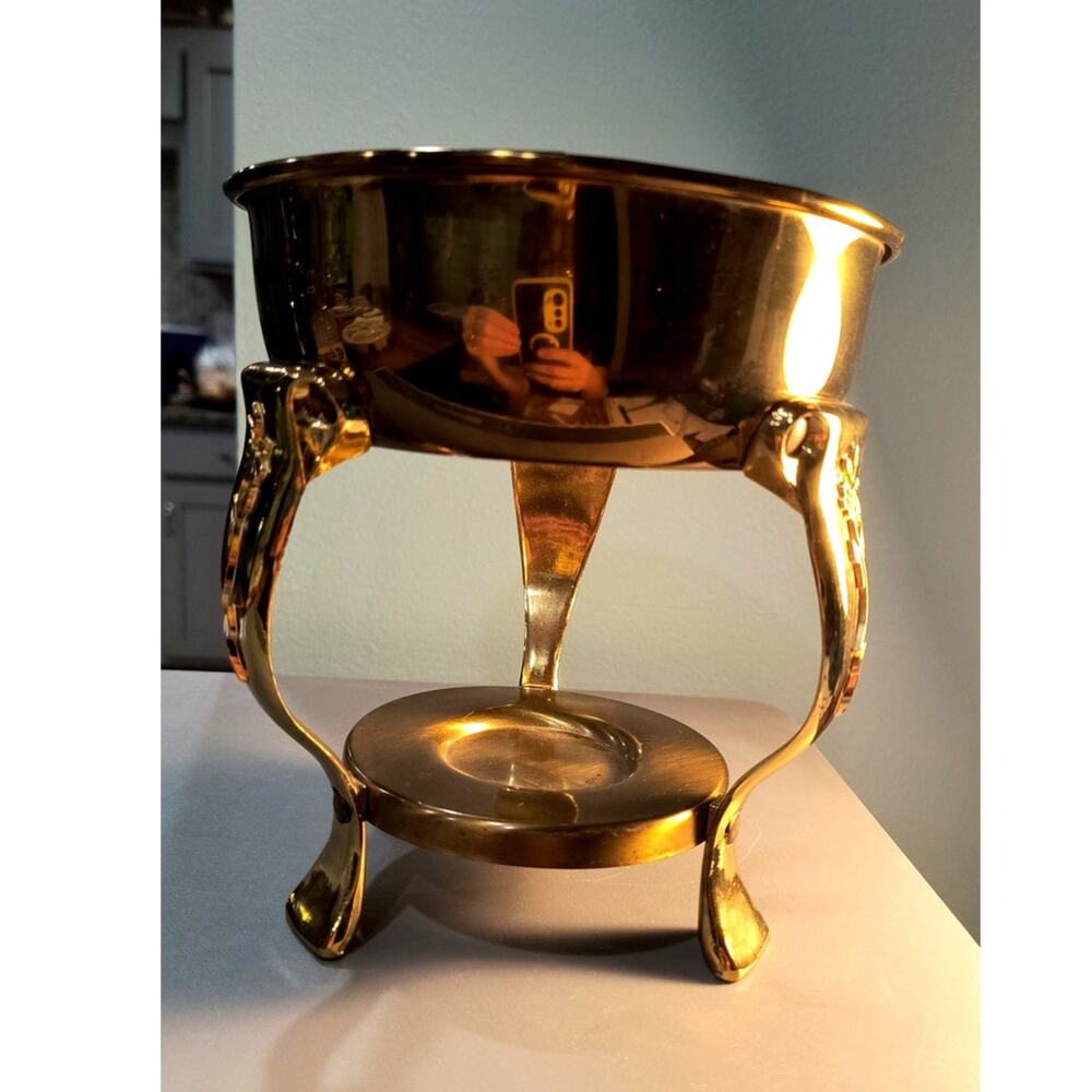 765. Princess House Brass Coffee Warmer Stand